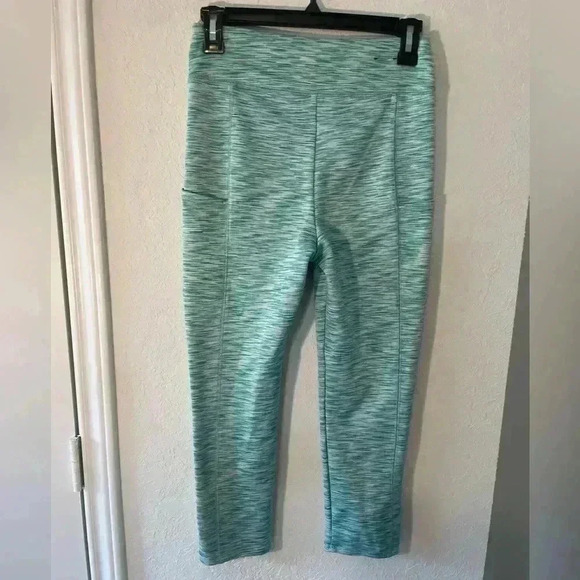 J CREW Blue and Green Abstract Striped Capri Leggings With Pockets Size Small - Picture 5 of 7
